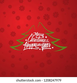 Merry Christmas background with christmas element. Red Background. christmas card design