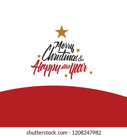 Merry Christmas background with christmas element. Red Background. christmas card design