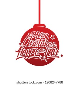 Merry Christmas background with christmas element. Red Background. christmas card design