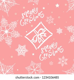 Merry Christmas background with christmas element. Red Background. Vector illustration. Christmas seamless patern.