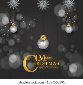 Merry Christmas background with christmas element. Red Background. Vector illustration