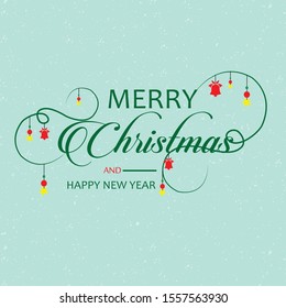 Merry Christmas background with christmas element. Red Background. Vector illustration