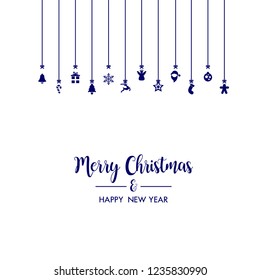 Merry Christmas background with christmas element. Background. Vector illustration