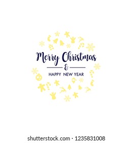 Merry Christmas background with christmas element. Background. Vector illustration