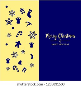 Merry Christmas background with christmas element. Background. Vector illustration