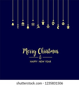 Merry Christmas background with christmas element. Background. Vector illustration