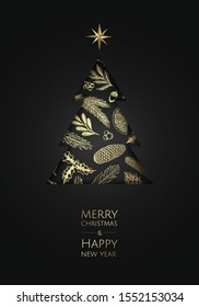 Merry Christmas background with christmas element. Vector illustration