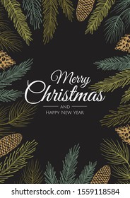 Merry Christmas background with christmas element. Vector illustration