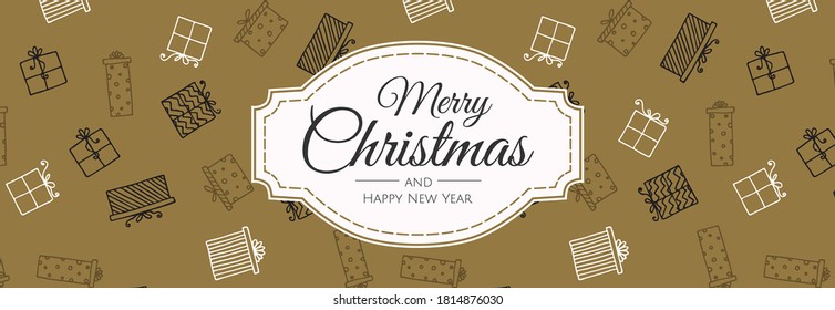 Merry Christmas background with christmas element. Vector illustration