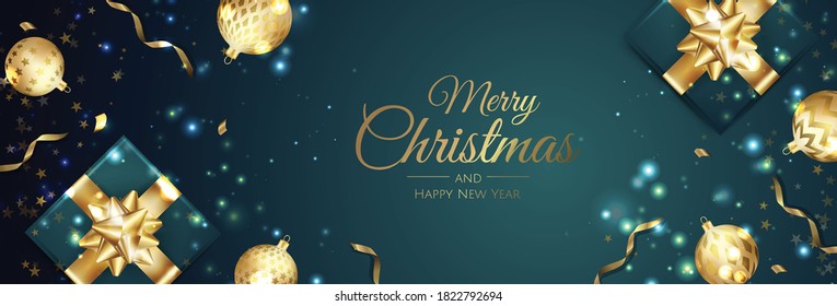 Merry Christmas background with christmas element. Vector illustration