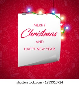 Merry Christmas background with christmas elements
