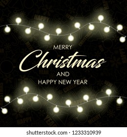 Merry Christmas background with christmas elements