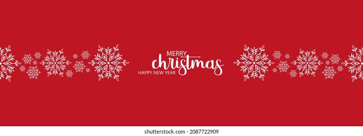 Merry christmas background with frozen snowflake
