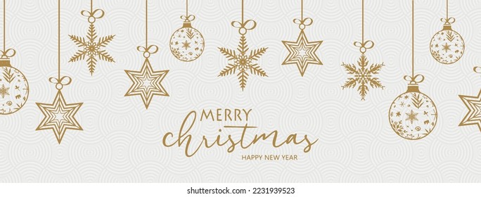 Merry christmas background with frozen snowflake