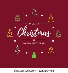 Merry Christmas Background Illustration Vector
