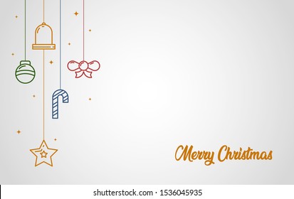Merry christmas background illustration vector