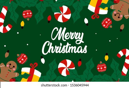 Merry christmas background illustration vector