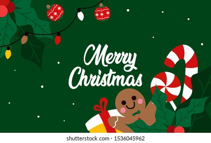 Merry christmas background illustration vector