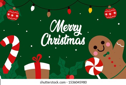 Merry christmas background illustration vector