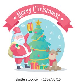 Merry christmas background  illustration vector