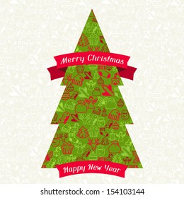 Merry Christmas background for invitation card.