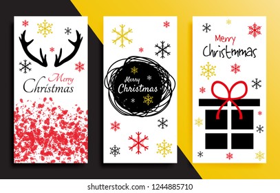 Merry Christmas background for poster or banner.Vector EPS10.