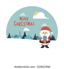 Merry Christmas background  . Santa Claus Cartoon character 