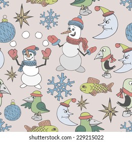 Merry Christmas background. Seamless texture.