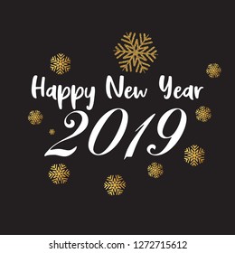Merry Christmas background with shining gold and white ornaments. Made of snowflakes, gift,  star. Vector illustration