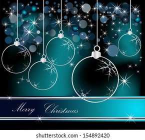 Feliz Navidad fondo plata y azul