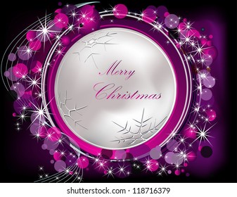 Feliz Navidad fondo plata y violeta