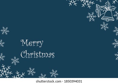 Merry Christmas background with snowflake.