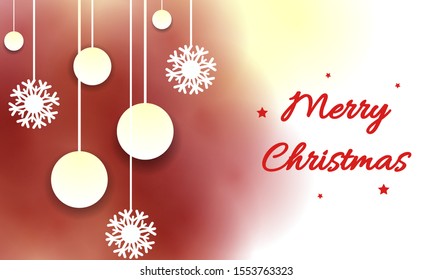 Merry christmas background with snowflakes 