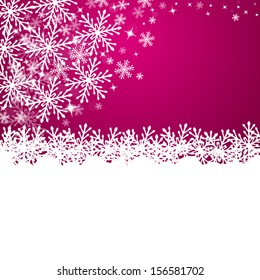 Merry Christmas background with snowflakes 