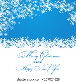 Merry Christmas background with snowflakes 