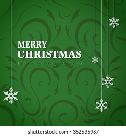 Merry Christmas Background with Snowflakes
