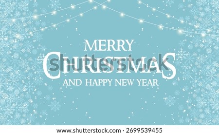 merry christmas background with snowflakes