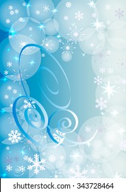 Merry Christmas background with snowflakes . Can be use as banner or poster.Vector illustration.