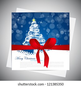 Merry christmas background with star and blur circle