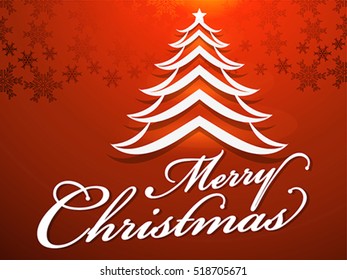 Merry Christmas background text style vector illustration 