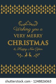Merry Christmas - background with Christmas trees. Vector.