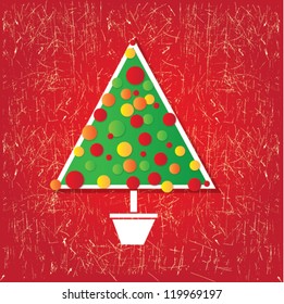 Merry christmas background with Christmas tree,Vector