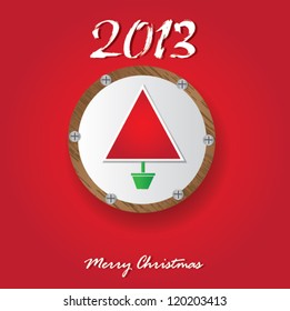 Merry christmas background with Christmas tree,Vector