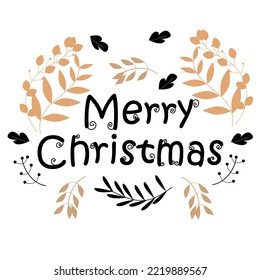 Merry Christmas Background with Typography