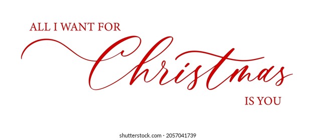 Merry Christmas background with typography, lettering. Greeting card. banner and poster