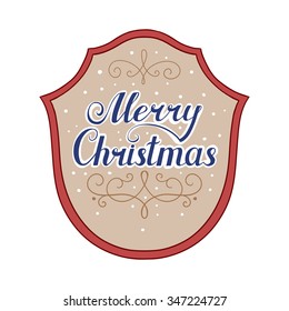 Merry Christmas Background With Typography, Lettering. Greeting card