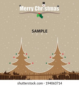 Merry Christmas and background Vector