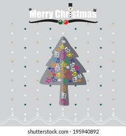 Merry Christmas and background Vector