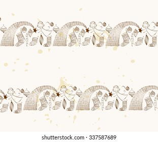 Merry Christmas background. Vector art Christmas card
