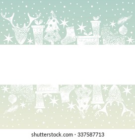 Merry Christmas background. Vector art Christmas card